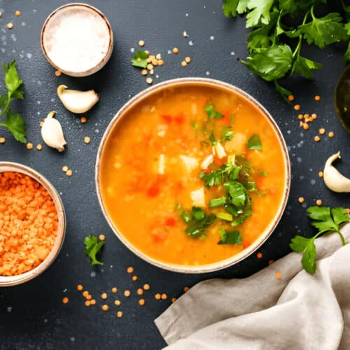 soupe de lentilles corail