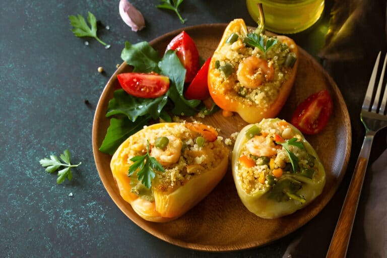 Poivrons farcis au quinoa