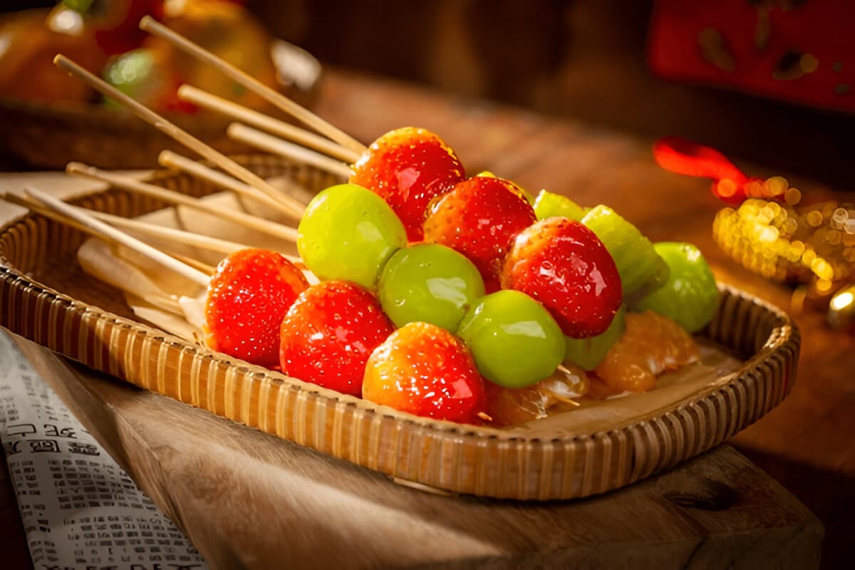 Tanghulu assortis aux fruits
